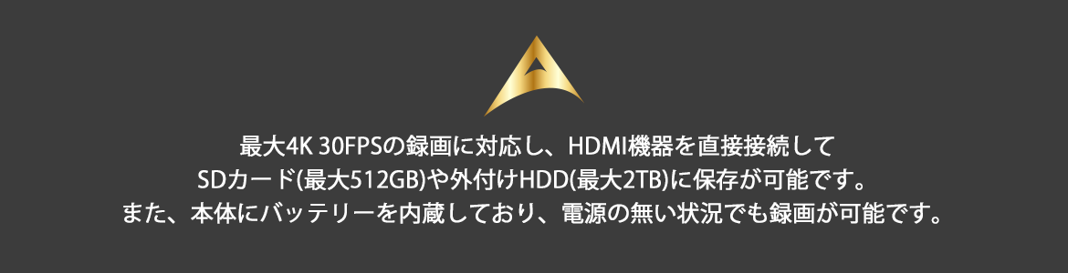 TMREC-4K 4K30P 入力対応 HDMIメディアレコーダー