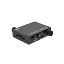 TDACVT-01 Digital Audio Converter Digital Audio Signals TOSLINK or COAXIAL to RCA Analog Audio Signal with 3.5mm Headphone Jack